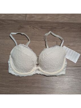 La Perla | White Floral Lace Balconette Bra Padded Underwire 32D